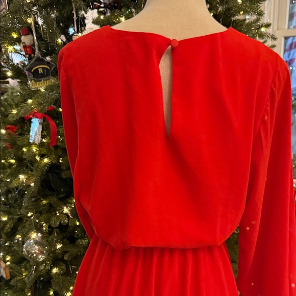 Holiday Elegant Red Mini Women's Dress- Tuckernuck Style - Picture 5 of 7